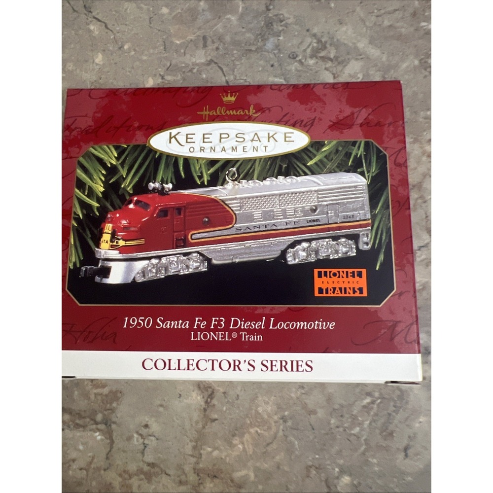1997 Hallmark  Lionel Ornament 1950 Santa Fe F3 Diesel